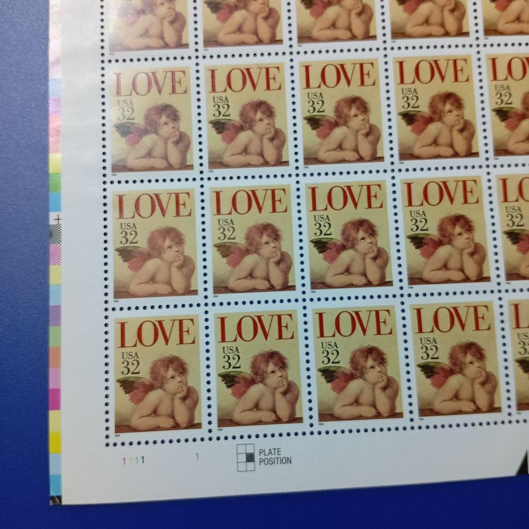 8625 Foreign Stamps USA LOVE Cherub 50-count sheet