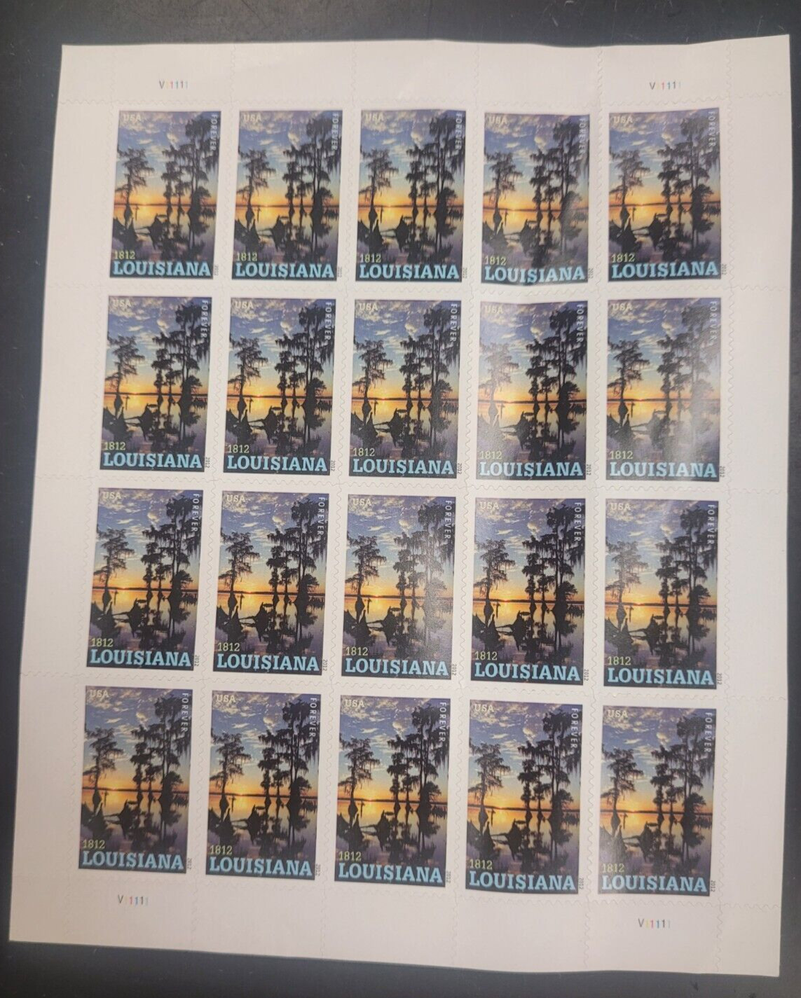 Louisiana (4667) and New Mexico (4591) 2 Sheets of 20 Forever Stamps Unused 2011