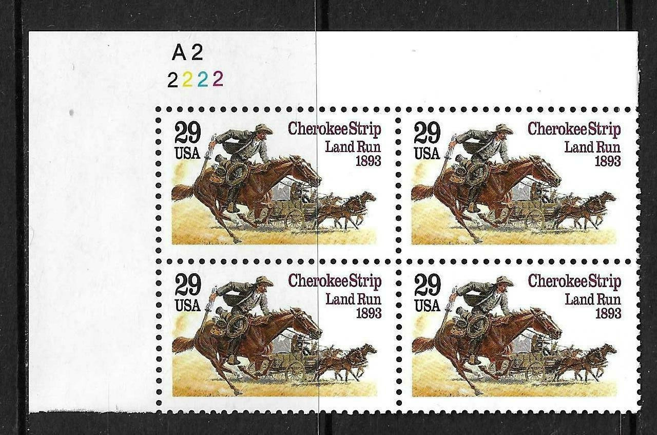 USA SC # 2754 Cherokee Strip Land Run 1893 – Plate Number BLK4 .MNH