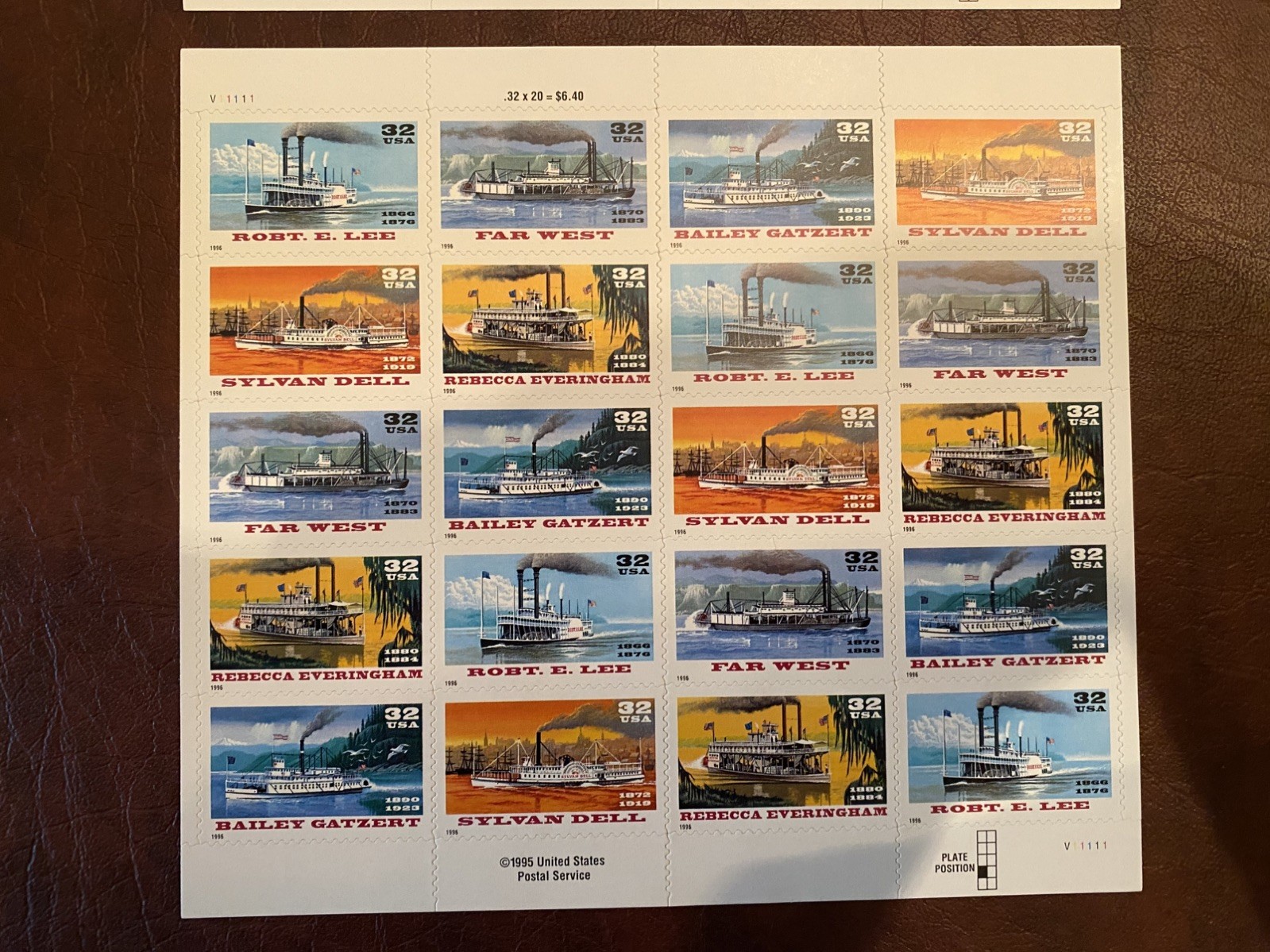 US Postage Stamp Lot – All Aboard Train Locomotive & Steamboat Ship Ferry Sheets