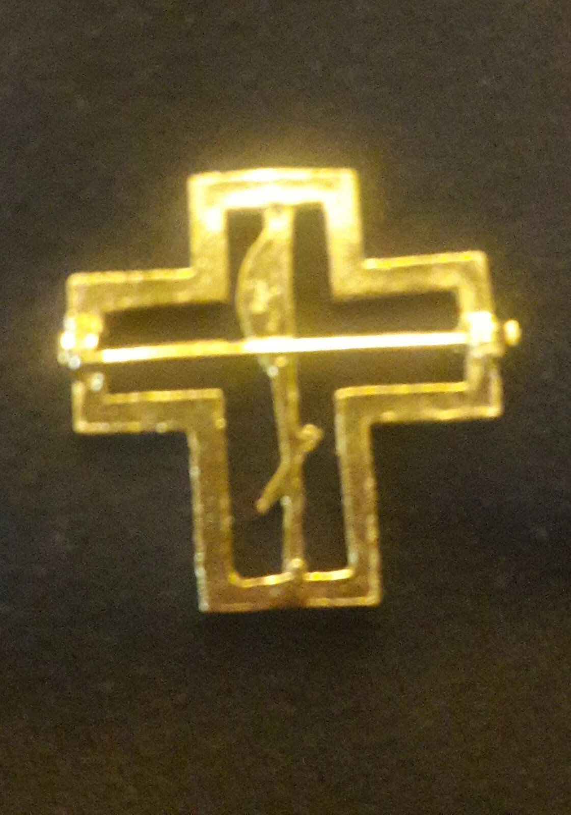 Gold Eucharistic Minister Deacon Seminarian Hospital Pin hospital priest cross