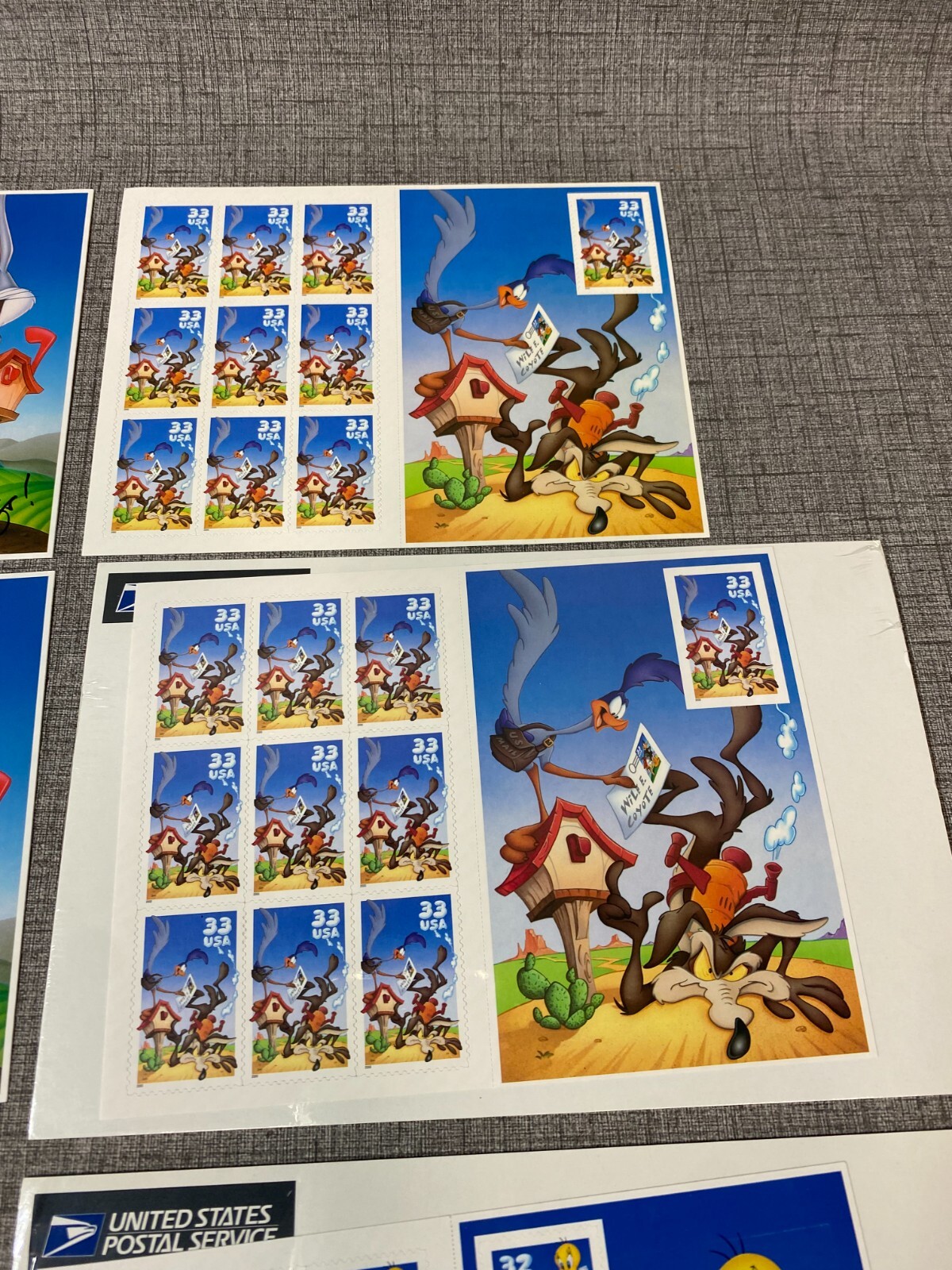 Six Booklets of LOONEY TUNES Bugs Bunny US Postage Stamp