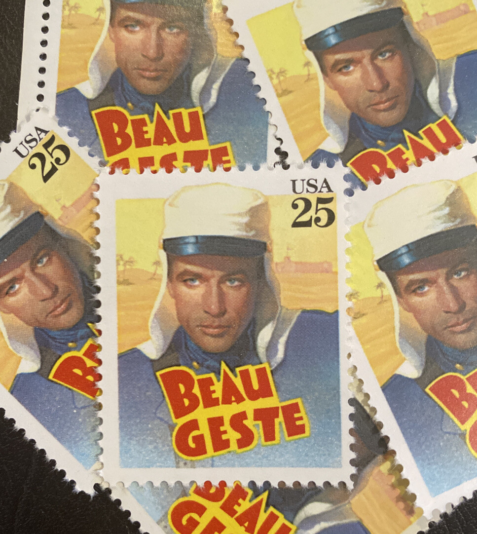 4 Vintage Gary Cooper as Beau Geste Stamps perfect For A Movie Fan