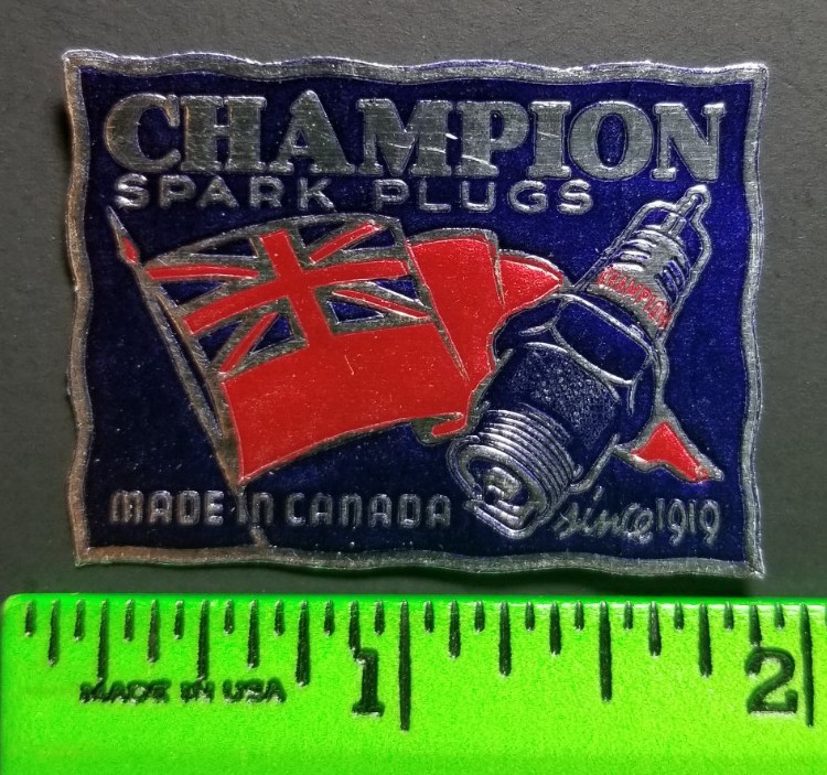 Vintage Champion Spark Plugs Car Racing Auto Poster Stamp