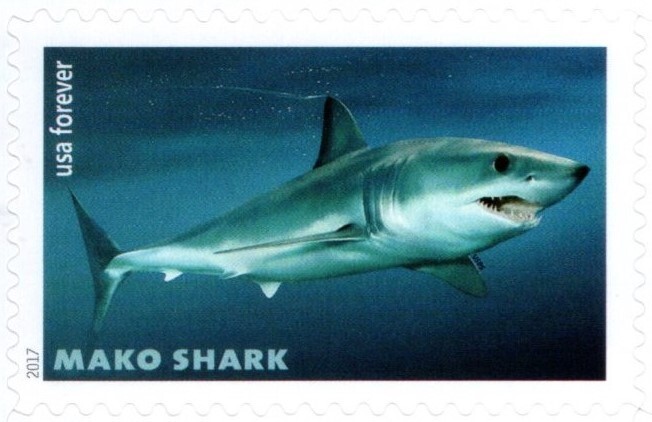 USA 2017 SHARKS 20 STAMP SHEET SC 5223- 5227 MNH