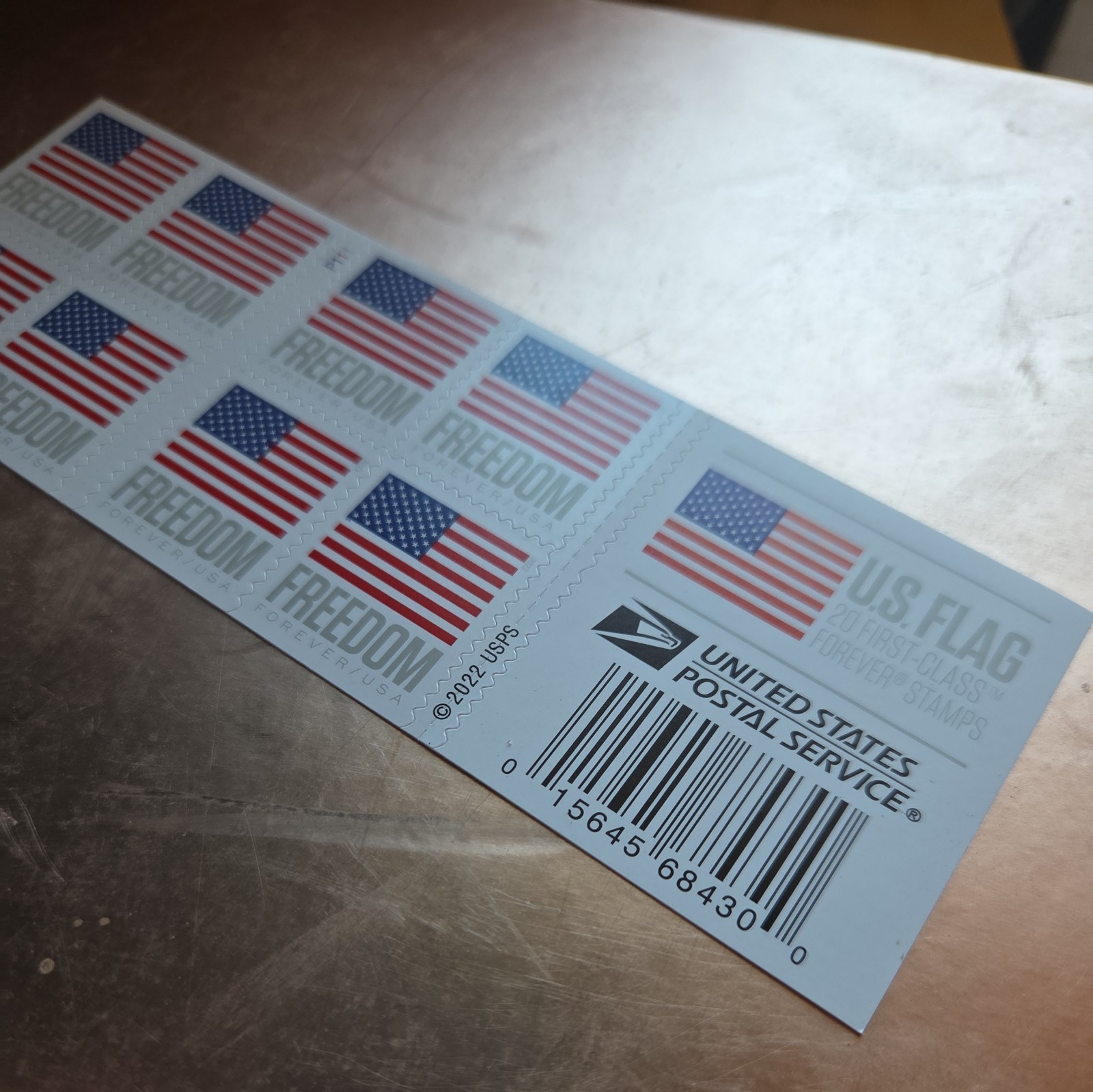 Authentic USPS First-Class Freedom Forever Stamps – Self Adhesive 20ct book