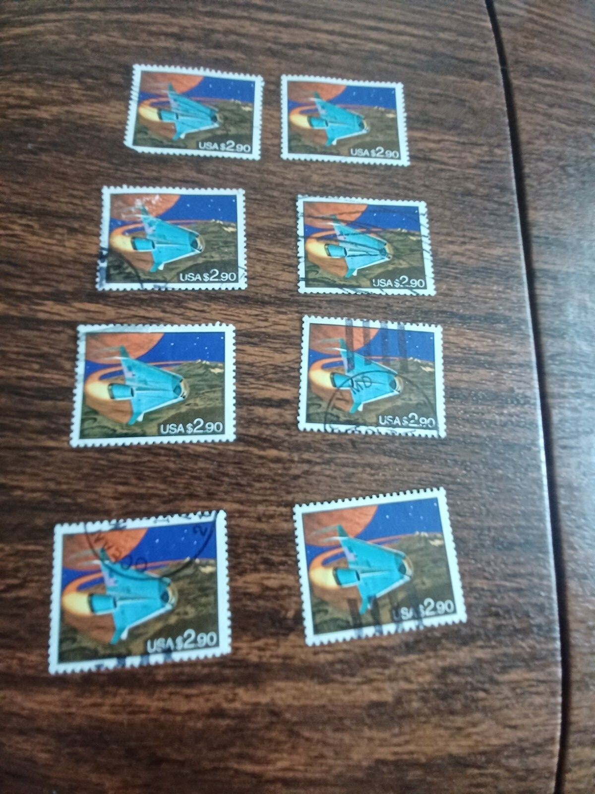 Eight Priority mail stamps ($2.90 face), #2543, used, no hinges