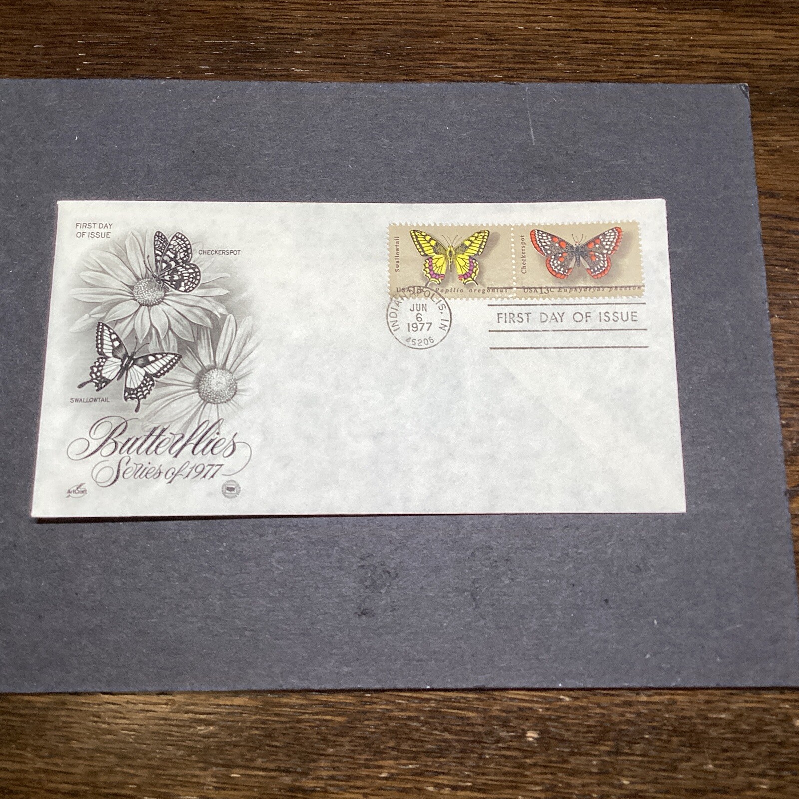 First Day of Issue-1977- Butterflies-Cover-US