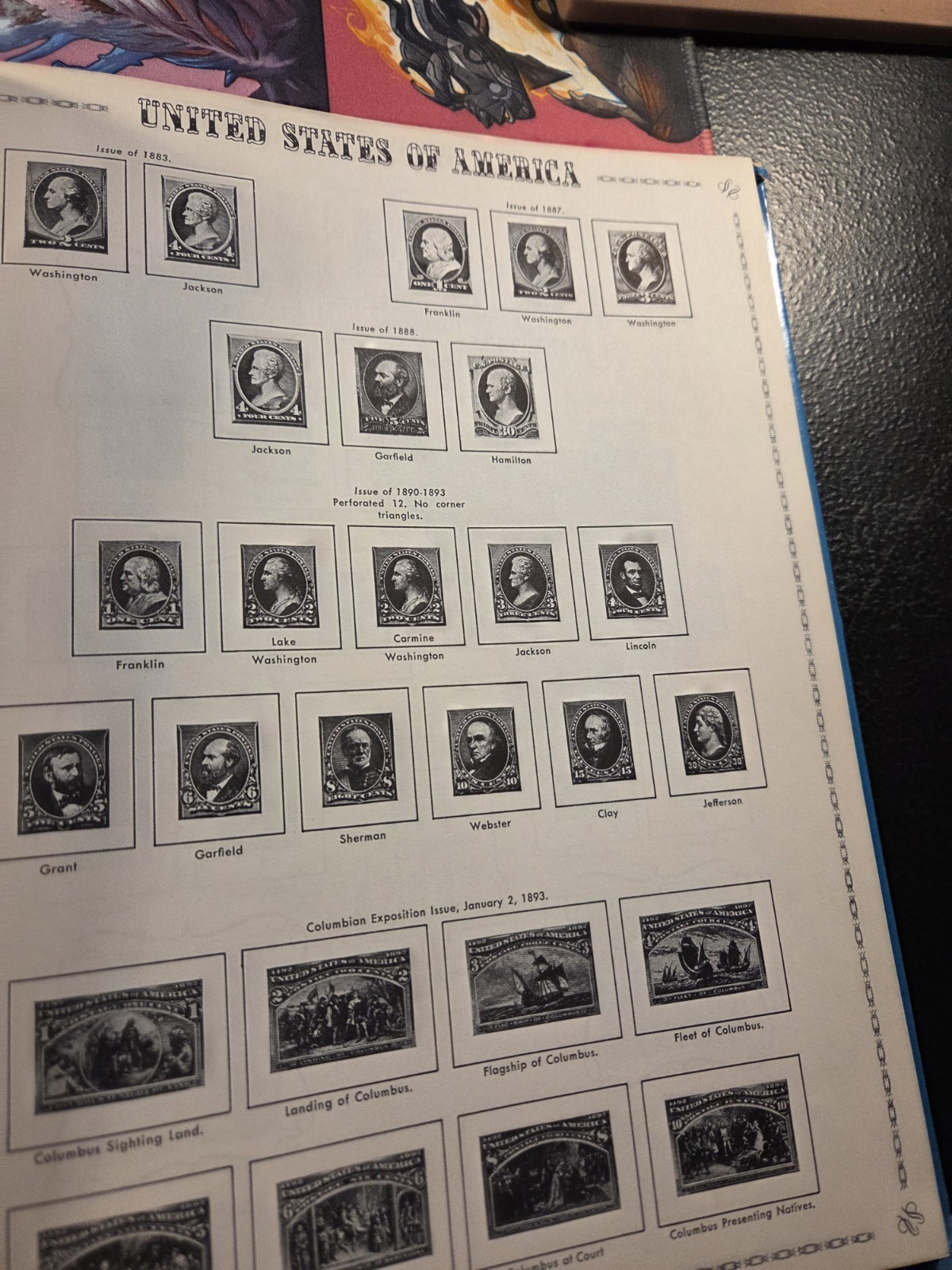 FRONTIERSMAN STAMP ALBUM United States Book by Whitman Publ. – Over 300 Stamps