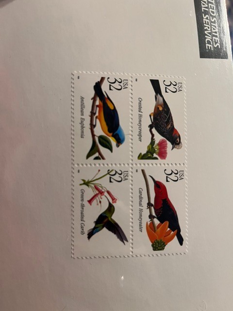 3222-25 Tropical Birds 1998.