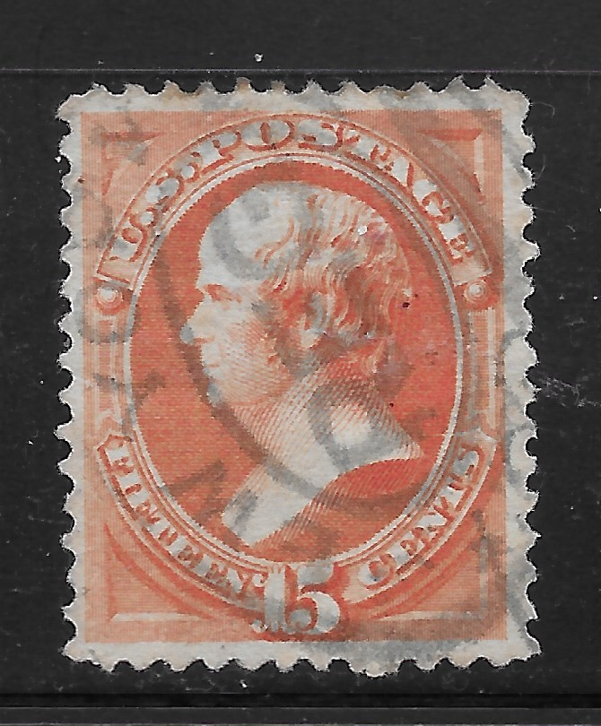 U S Postage Stamps – 15c Scott # 163 Used – F/VF with pencil marks on back