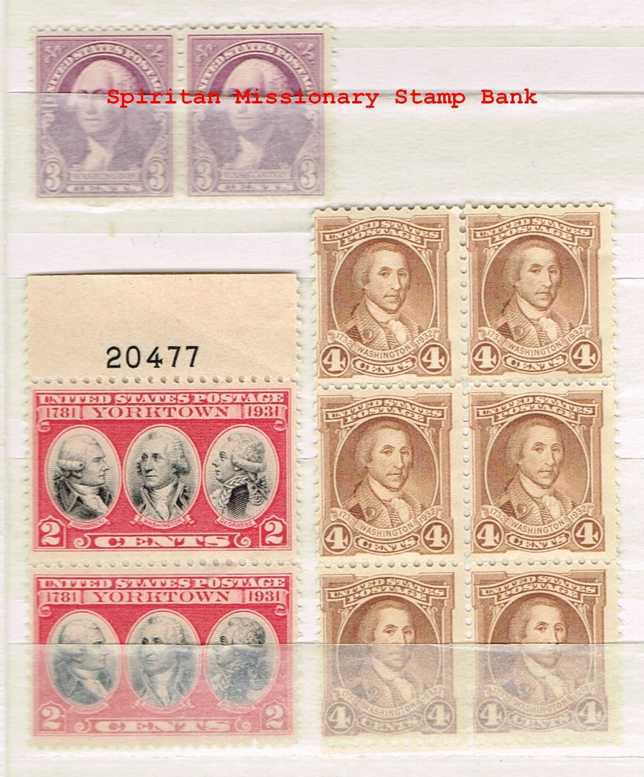 George Washington Stamps: 10 Assorted Mint (mnh) Se Tenant Postage (13-167)