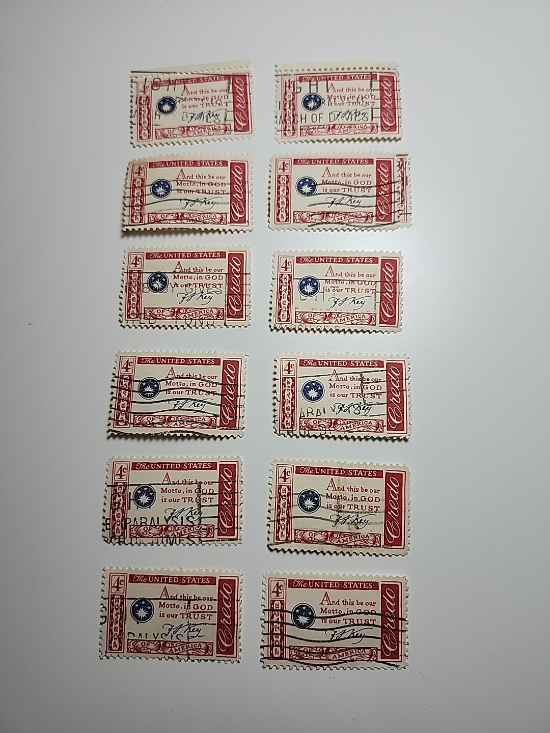 USA 1960 Quotations The American Credo – Francis Scott Key – 4¢ – Postmarked
