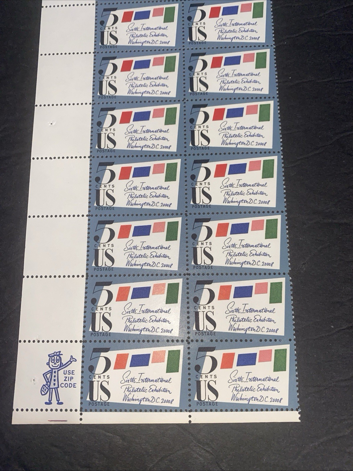 SCOTT 1310 SIXTH INTERNATIONAL PHILATELIC EXPO 5 cent BLOCK OF 20 STAMPS MNH