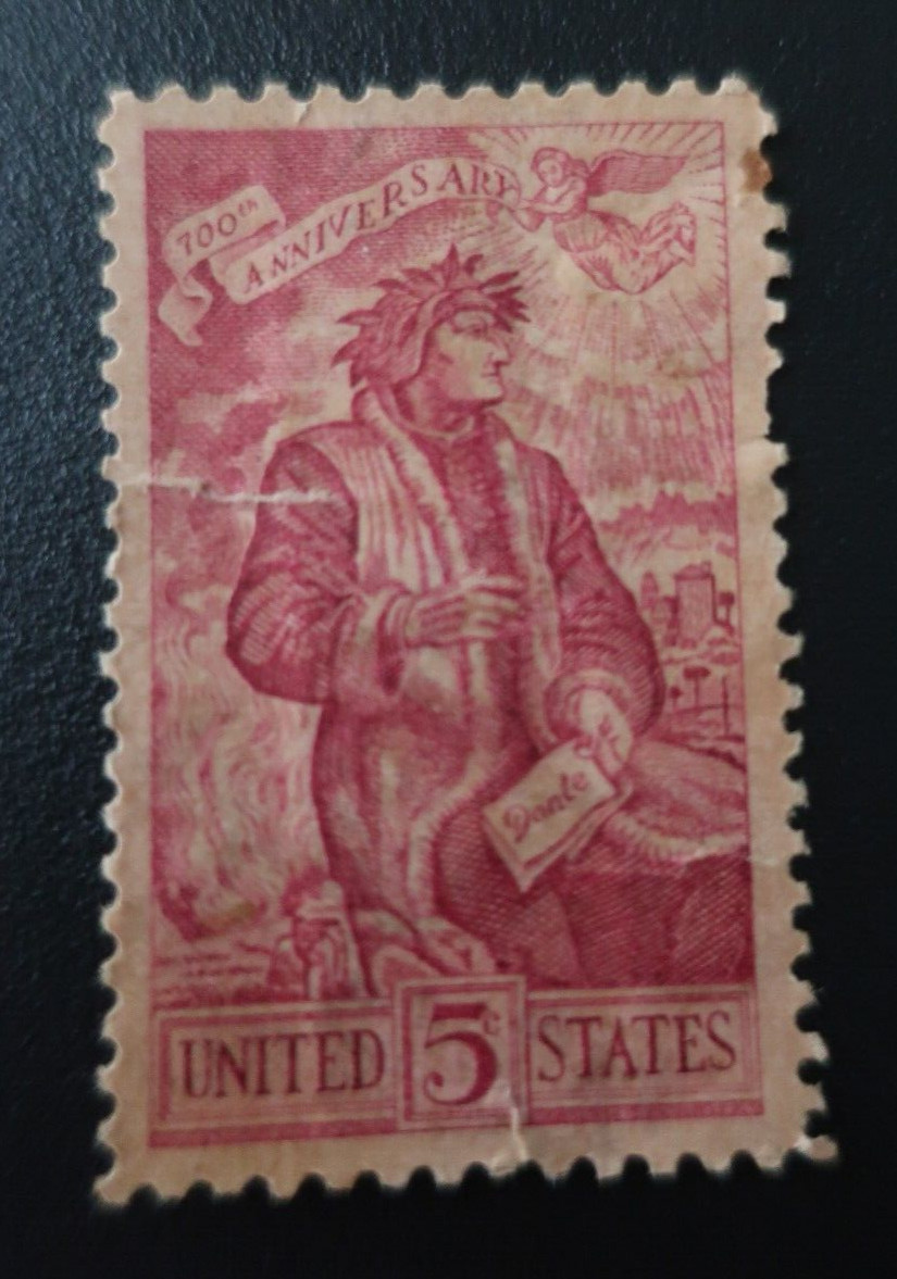 Misc. Stamps–James Dean, Jim Thorpe, Dante, 4 cent Lincoln–not mint