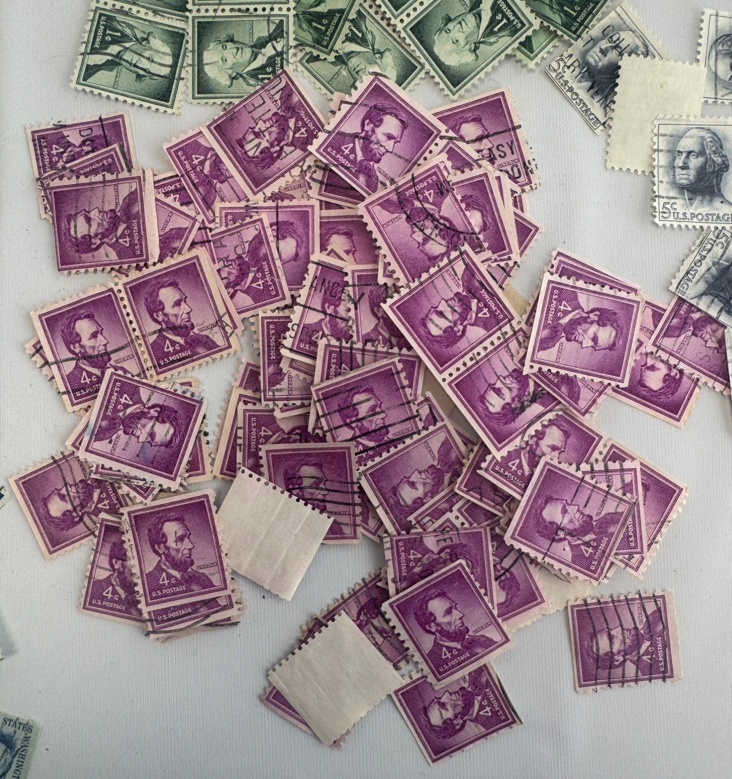 Cancelled Vintage US Presidents and Americana Definitive Stamp Lot 8 types