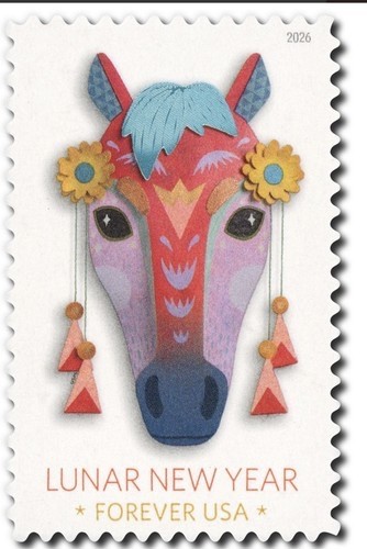 2026 LUNAR NEW YEAR OF THE HORSE Sheet of 20 Forever Stamps MNH #6054