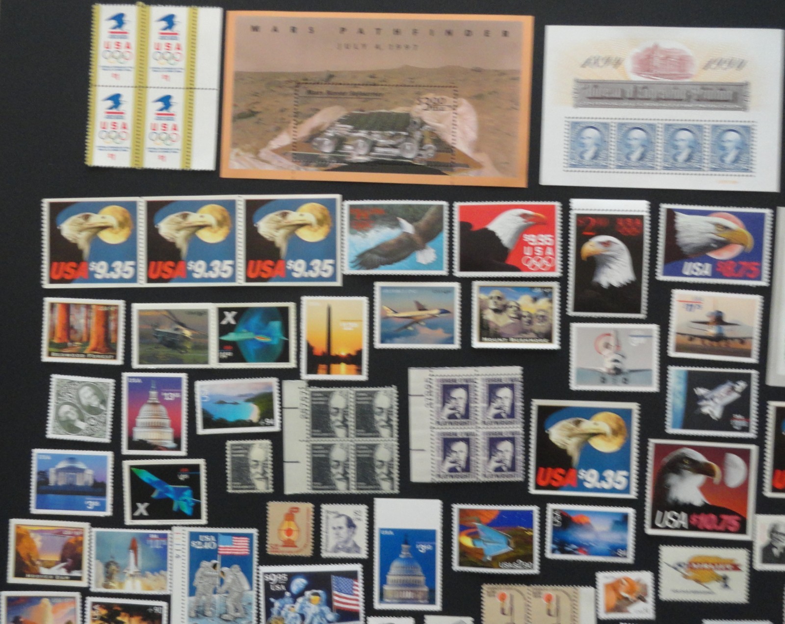 USA USPS MINT NH HIGH VALUE DENOMINATION POSTAGE STAMPS LOT FACE VALUE $409.14