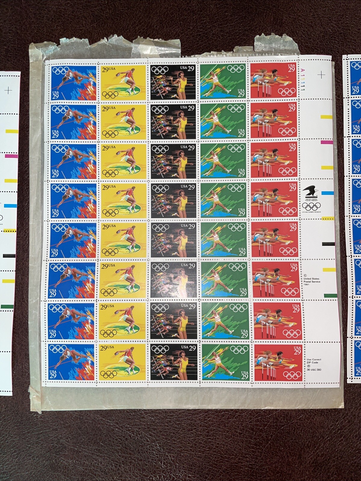 LOT 3 Sheets US SCOTT 2553 57 PANE OF 40 SUMMER OLYMPIC STAMPS .29 CENT FACE MNH