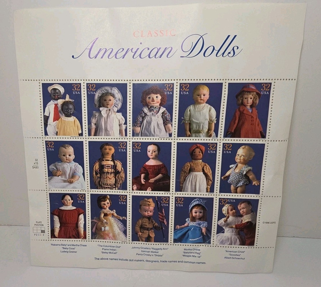 15 U.S. Postage Stamps CLASSIC AMERICAN DOLLS 1996 set Unused