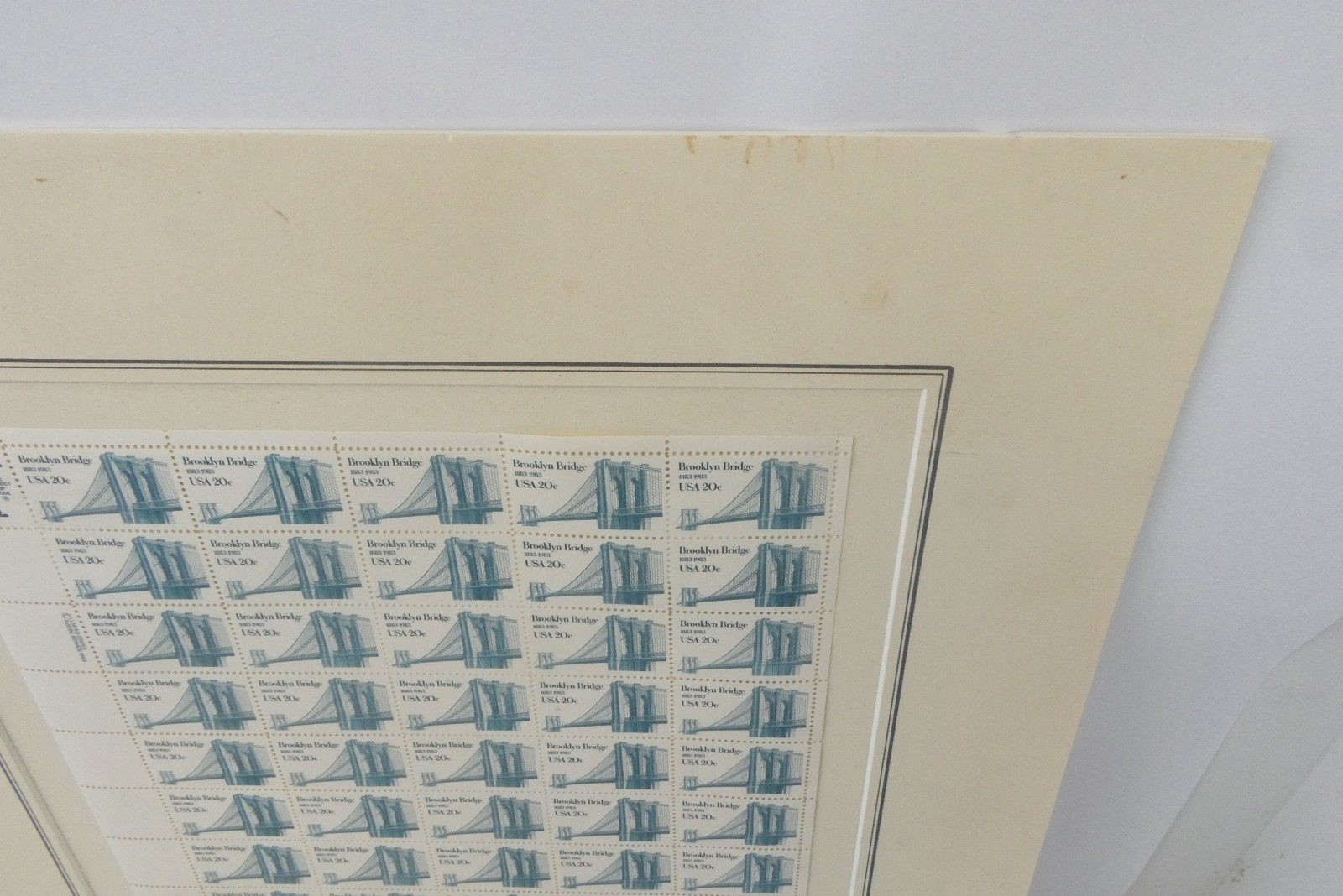 Lot 3 Full Sheets USPS Stamps 15¢ Architecture 20¢ Brooklyn Bridge Mounted