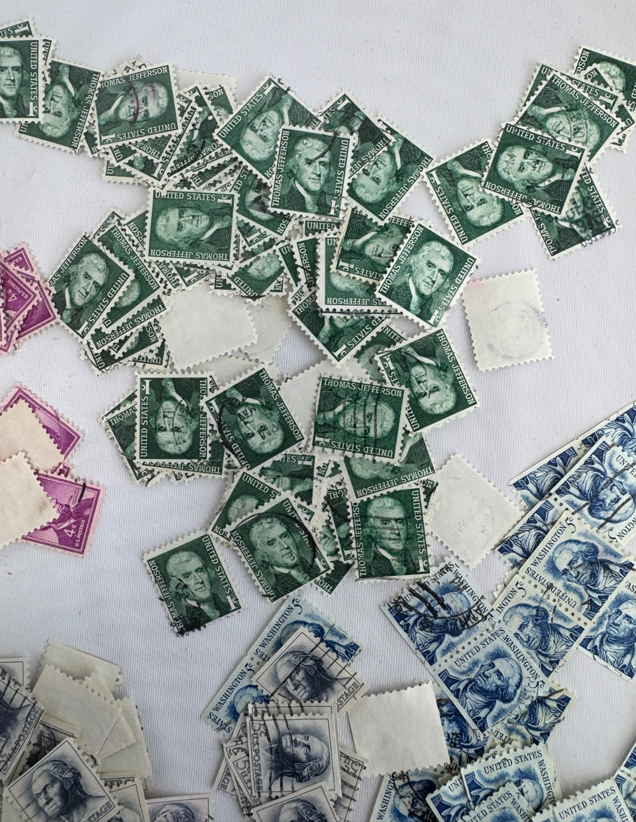 Cancelled Vintage US Presidential Definitive Stamp Mixture Lot