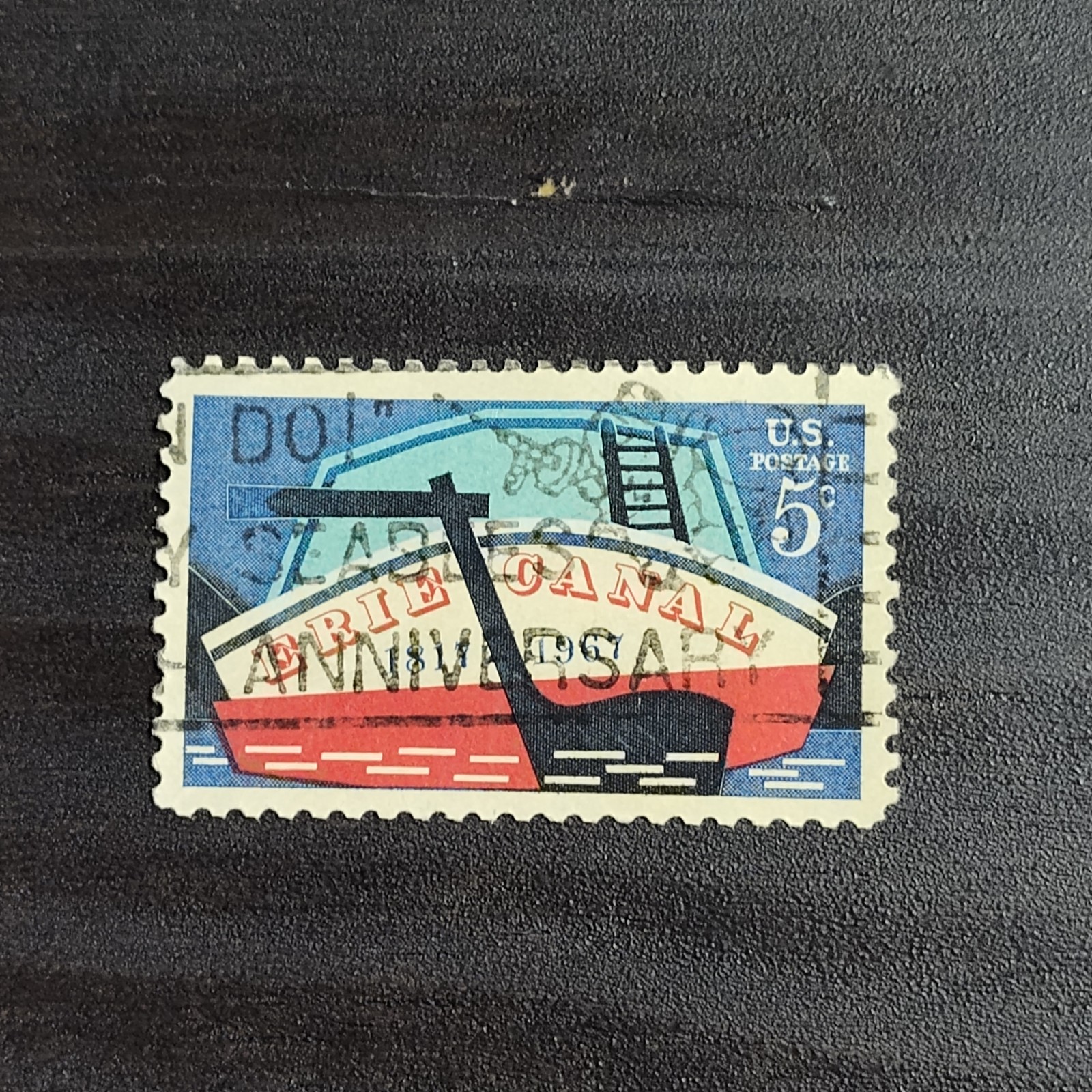 1967: 5 Cents, Erie Canal, Scott #1325 – Vintage USA Stamp