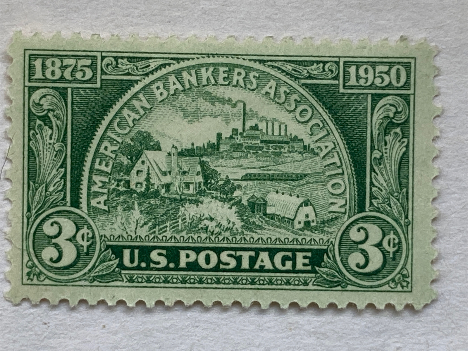 American Bankers Association 1875-1950 3c Stamp with Mount