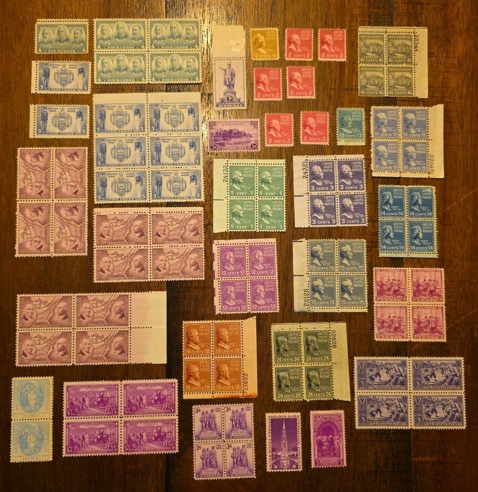U.S. Mint Stamp Lot Prexies, Bicentennial Commemoratives & Historical Figures I