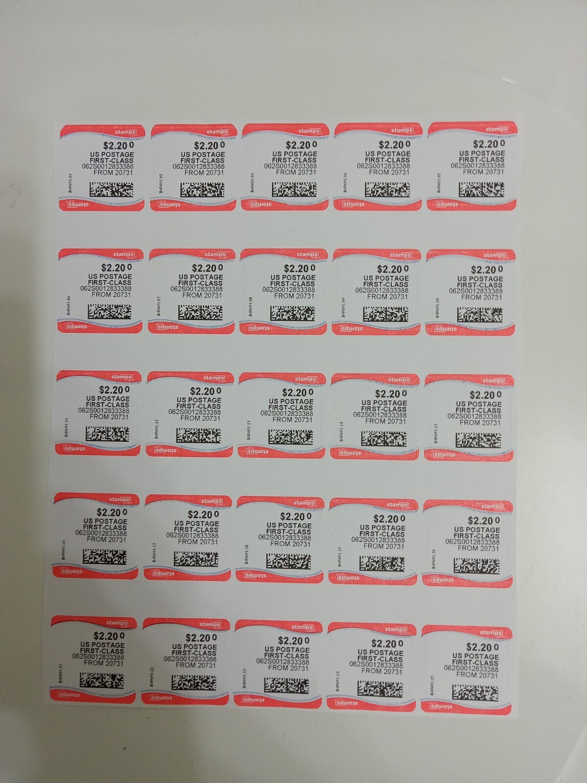 Discount Stamps 6 Sheets Of $2.20 Cents Stamps. Plus One Free Face Value $2.20