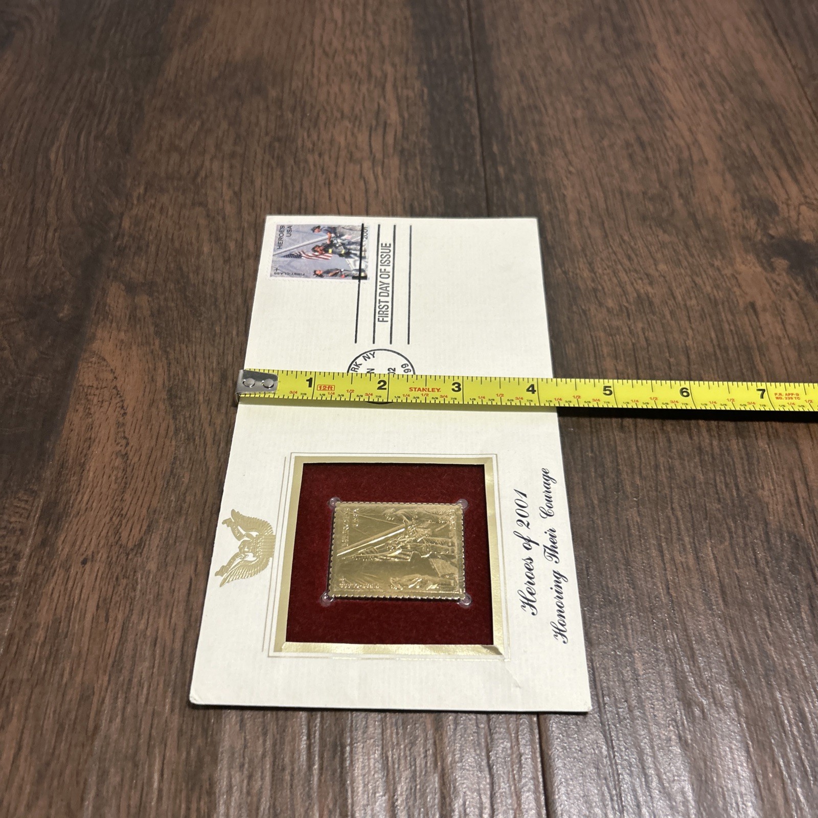 First Day Of Issue Jun 7 2002 New York NY 22kt Gold Replica Heroes Of 2001