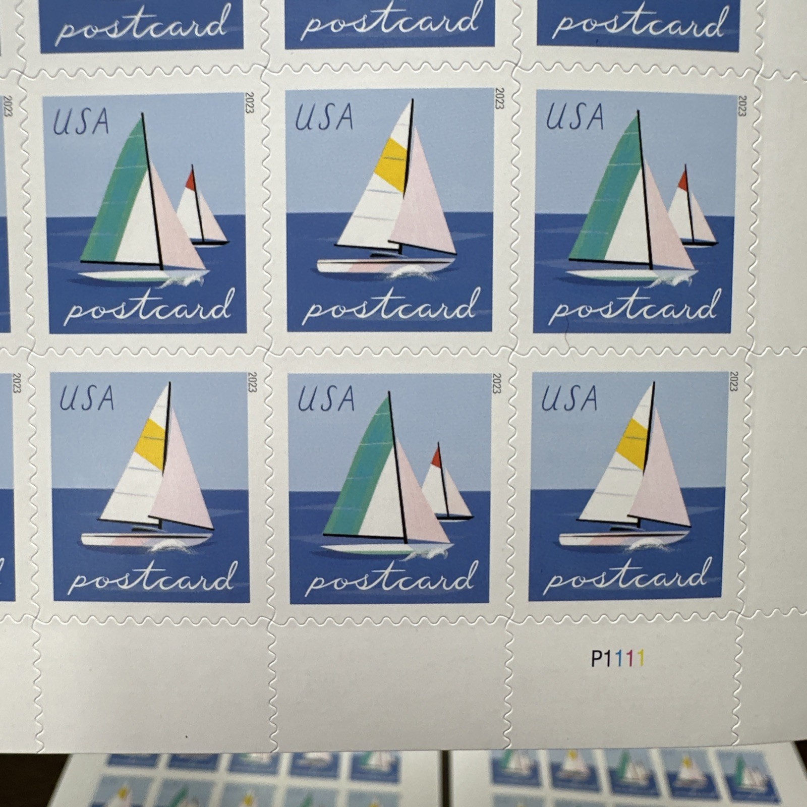 USPS Postcard 2022 Forever Postage Stamps Sailboats 5 Sheets of 20 Never Expire