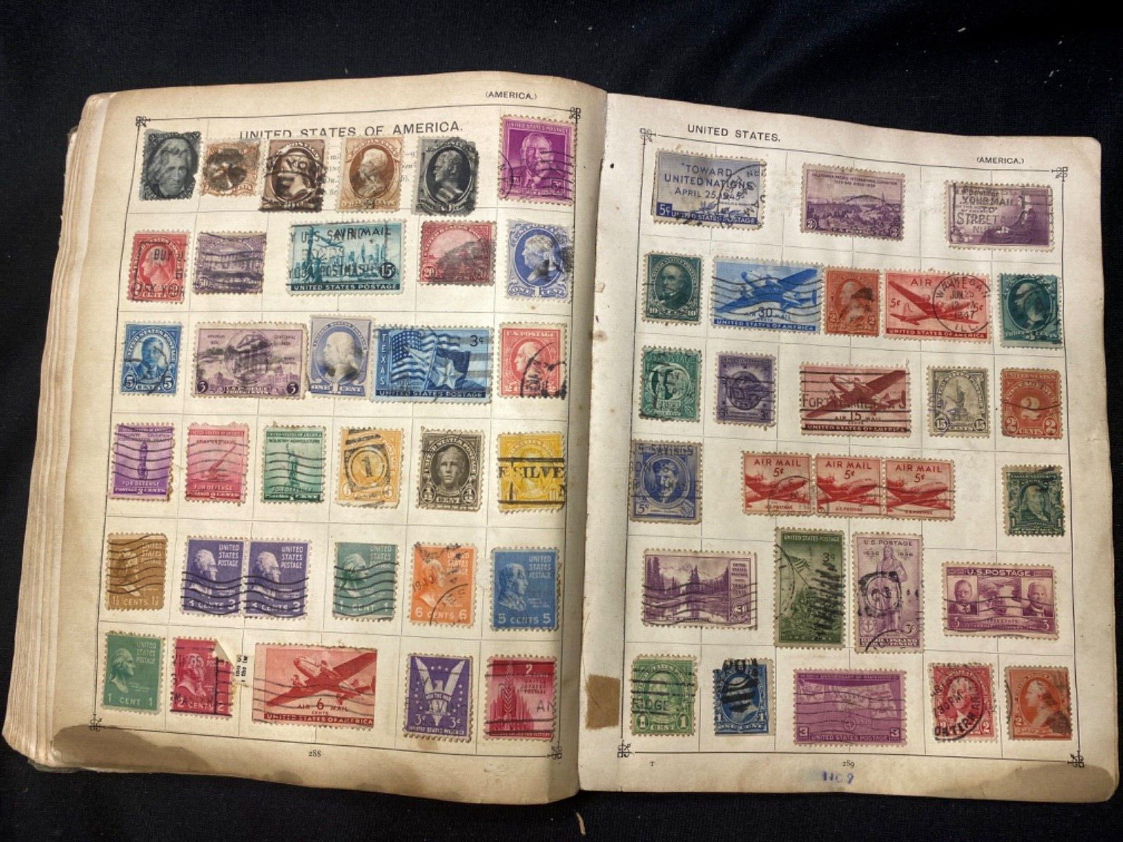 73 US Stamps Air Mail UN 1892 1863 Black Jack Iwo Jima Victory 13th Amendment
