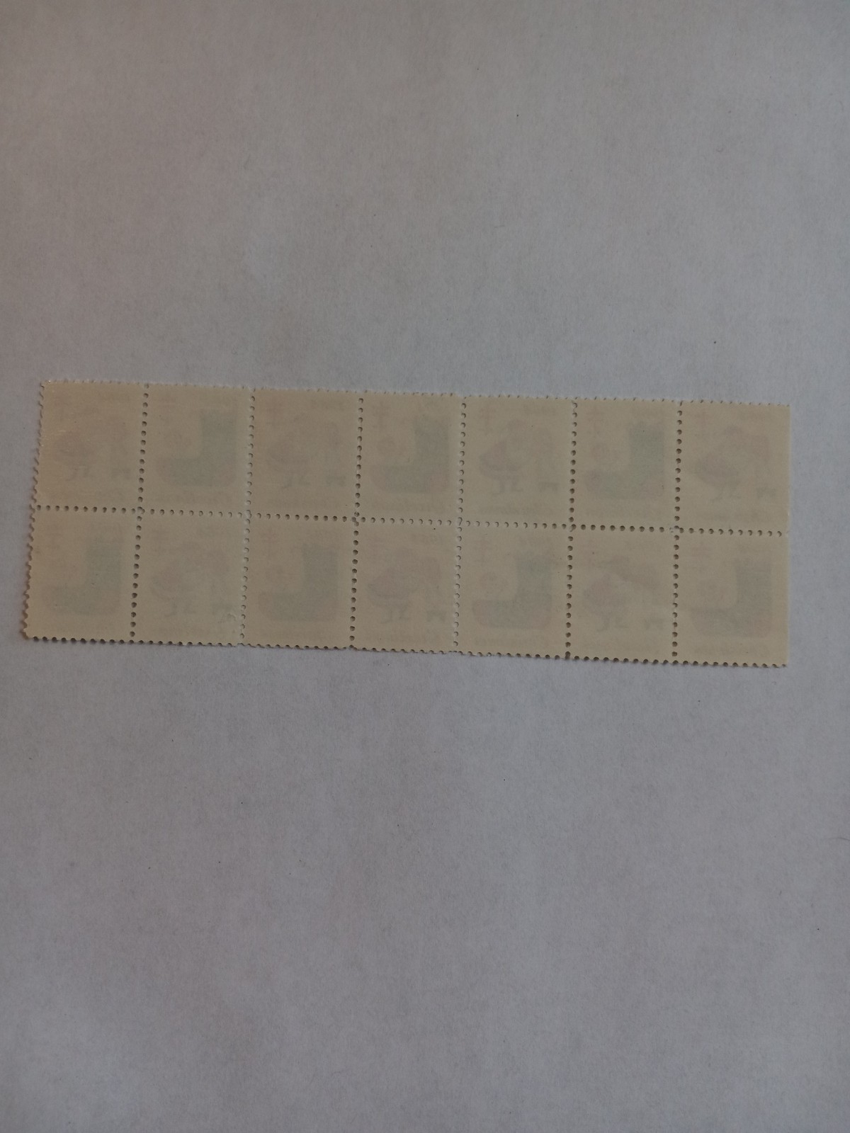 1964 US Christmas Greetings 5 Cent Stamp Strip of 12 Mint Never Hinged MNH