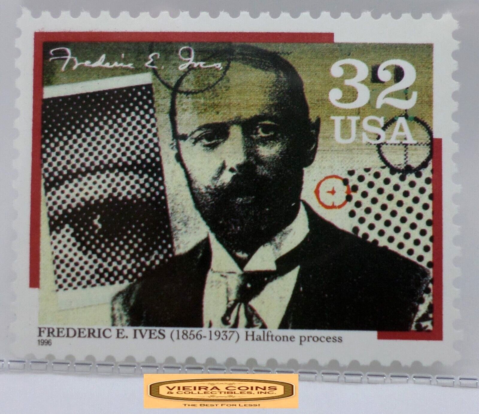 1996 USA Frederic E. Ives Halftone Process 32 Cents Stamp – #S40938NQ