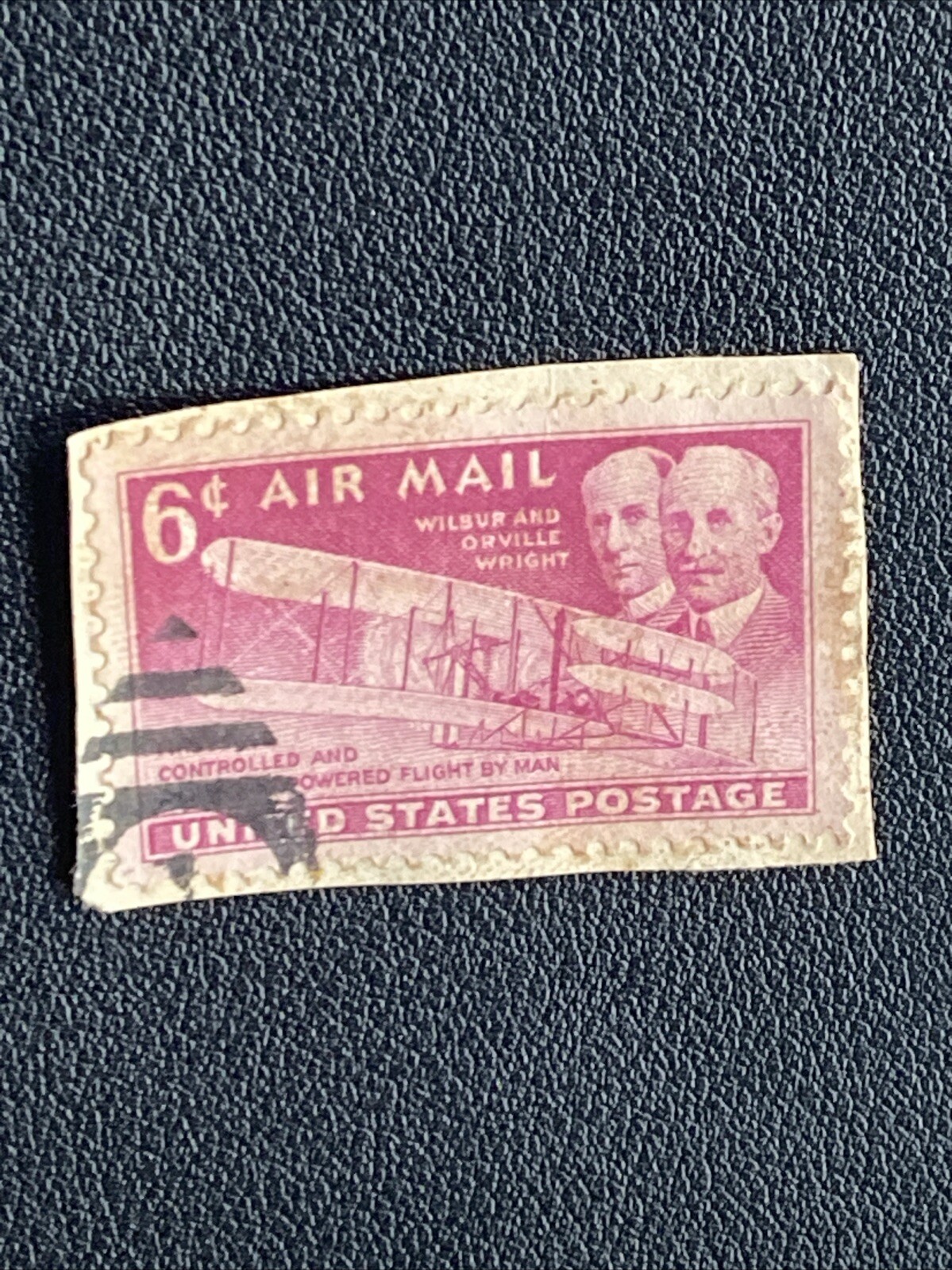 Wilbur & Orville Wright 6c Stamp on Paper Good Condition