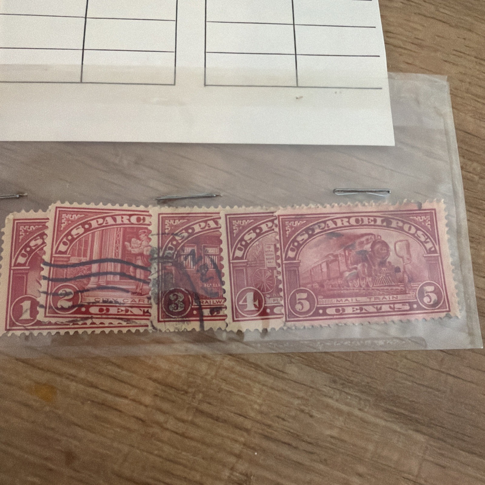 Vintage US Parcel Post Stamp Lot Mail Train Used