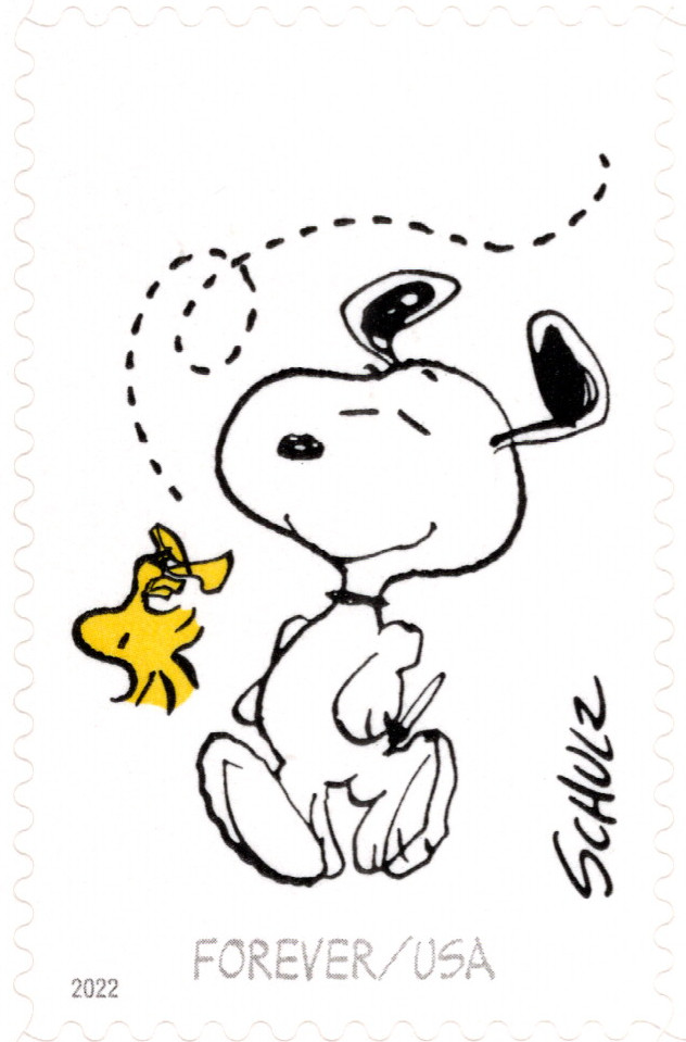 USA 2022 CHARLES M. SCHULZ CENTENNIAL, PEANUTS, 20 STAMPS FOREVER, SC 5726a MNH