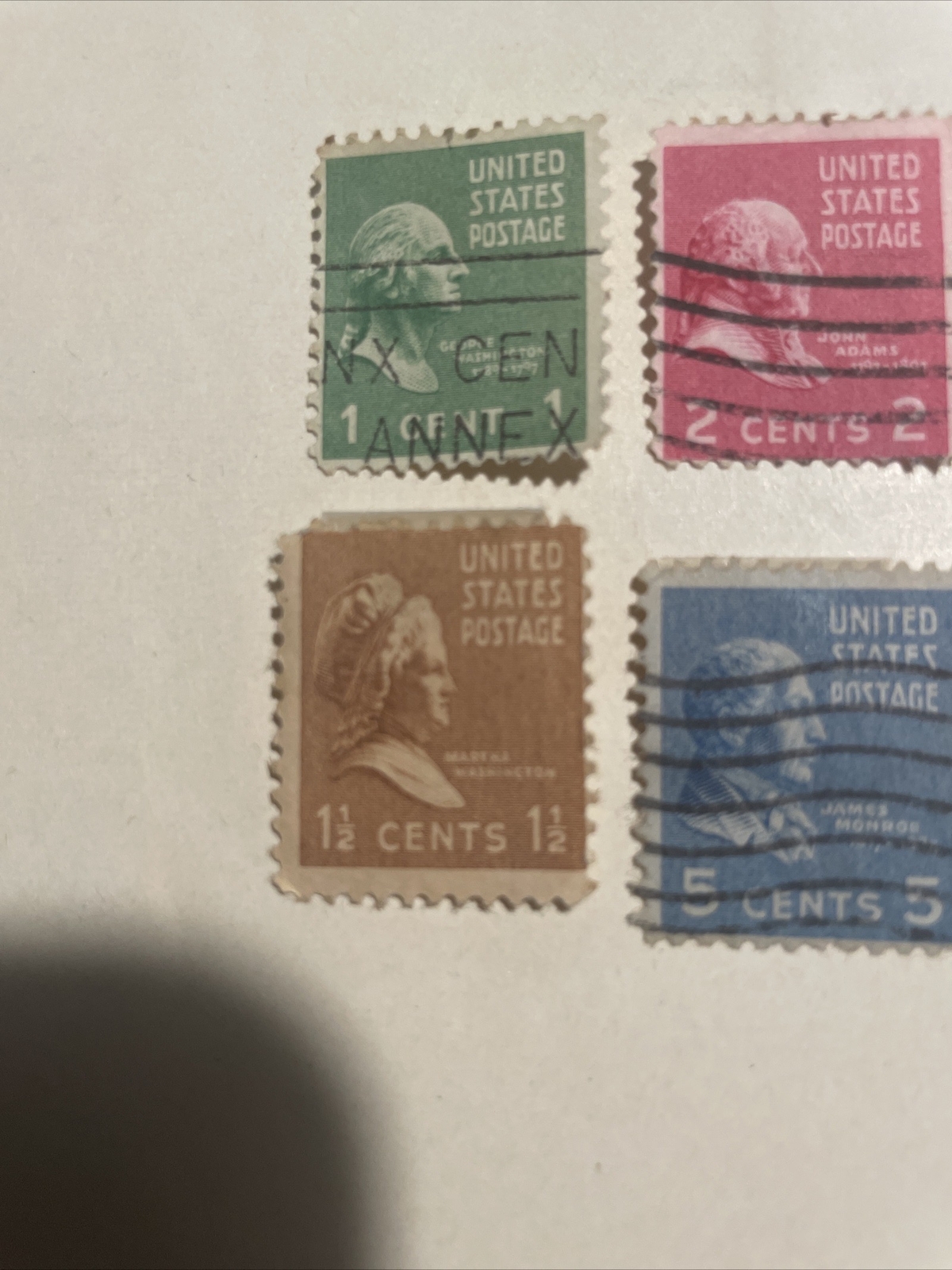 Set of Six- Mixed Cents US Postage Stamps