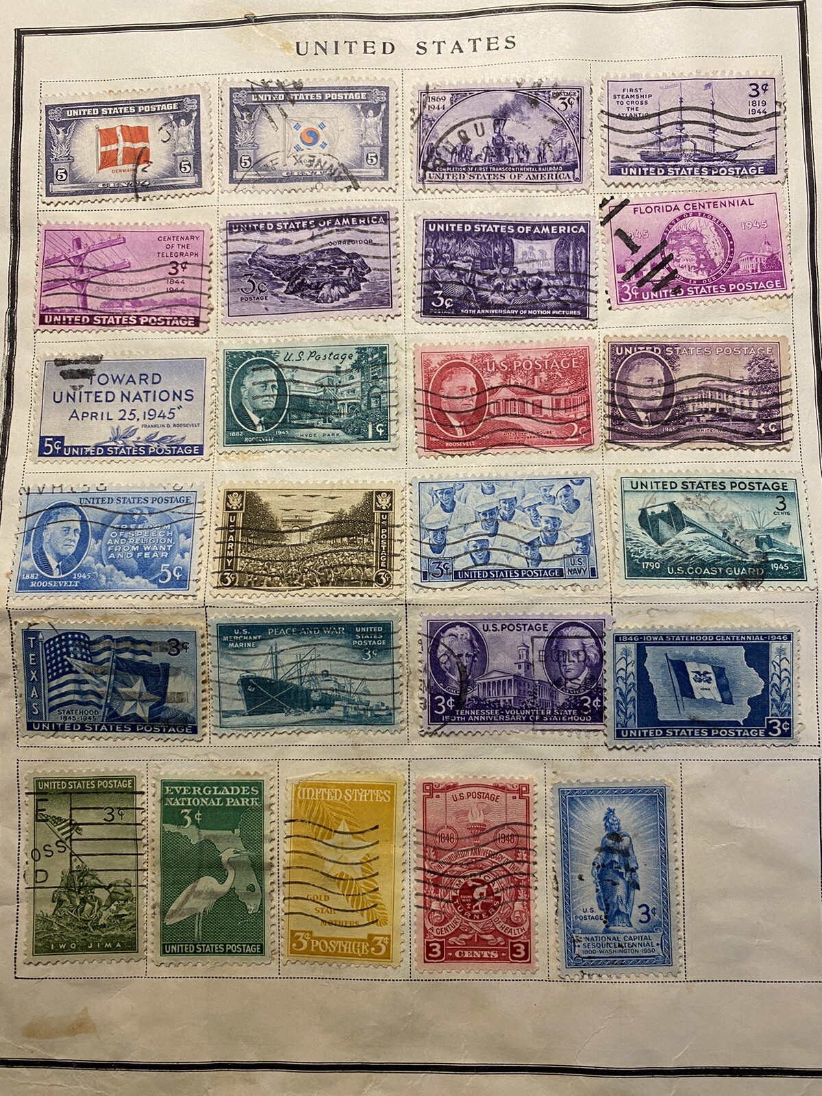 Rare Collectible US Pre WW2 Stamps And Post WW2 Stamps Presidents Rare War
