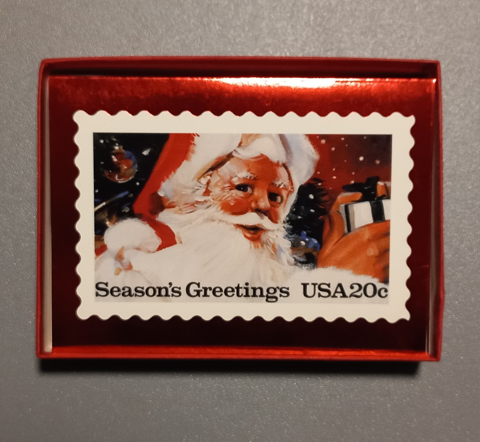 1999 Santa Claus 20 cent Postage Stamp Christmas Cards Box of 18 Made in the USA