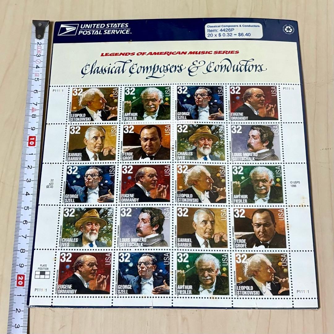 [Rare, New] US Stamp Sheet – Legends of American Music Series: Classical