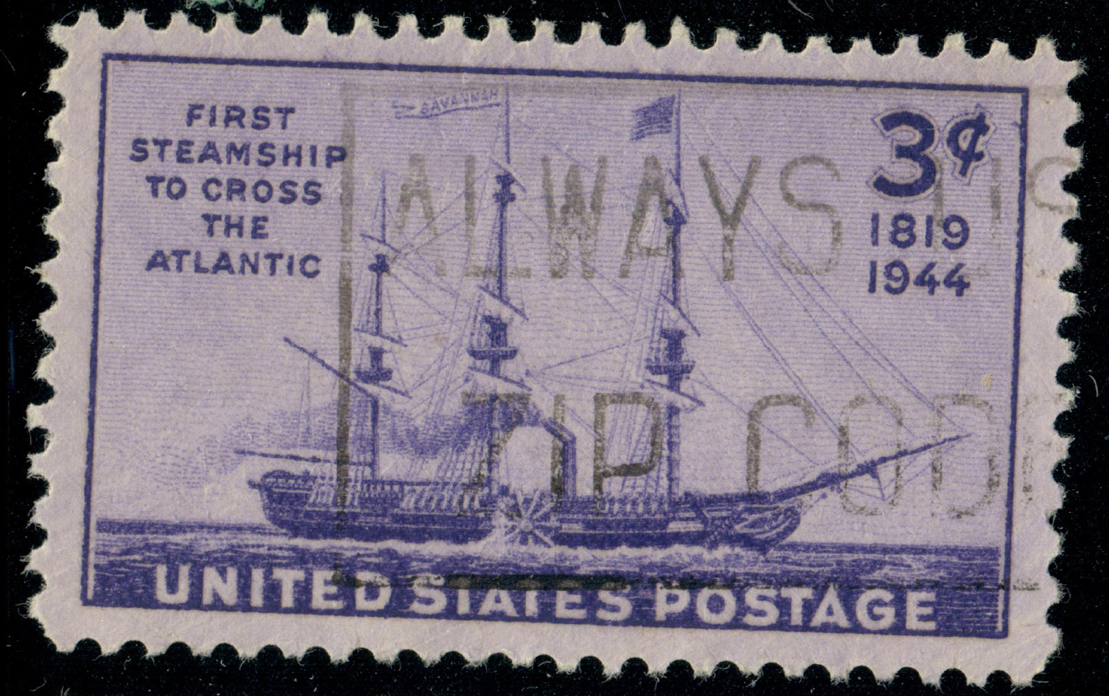 USA – 1944 – 125th Anniv of the First Steamship Crossing – 3¢ – #2971