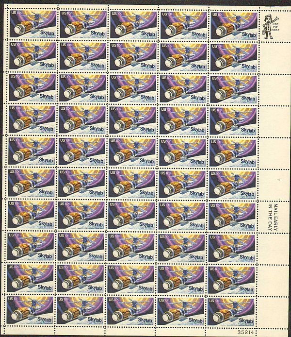 United States 10¢ Skylab #1529 MNH Full Sheet FACE VALUE