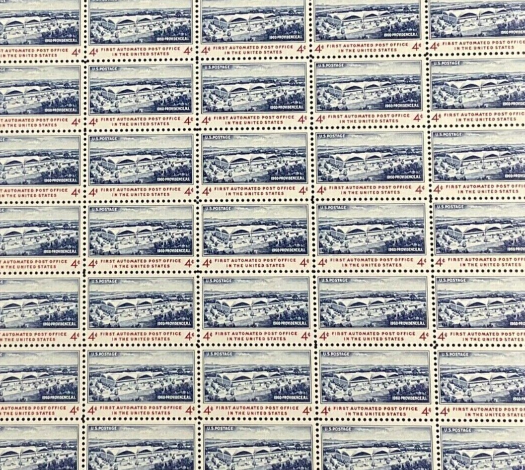Full mint sheet of 50 stamps #1164 4 cent First Automated Post Office MNH OG
