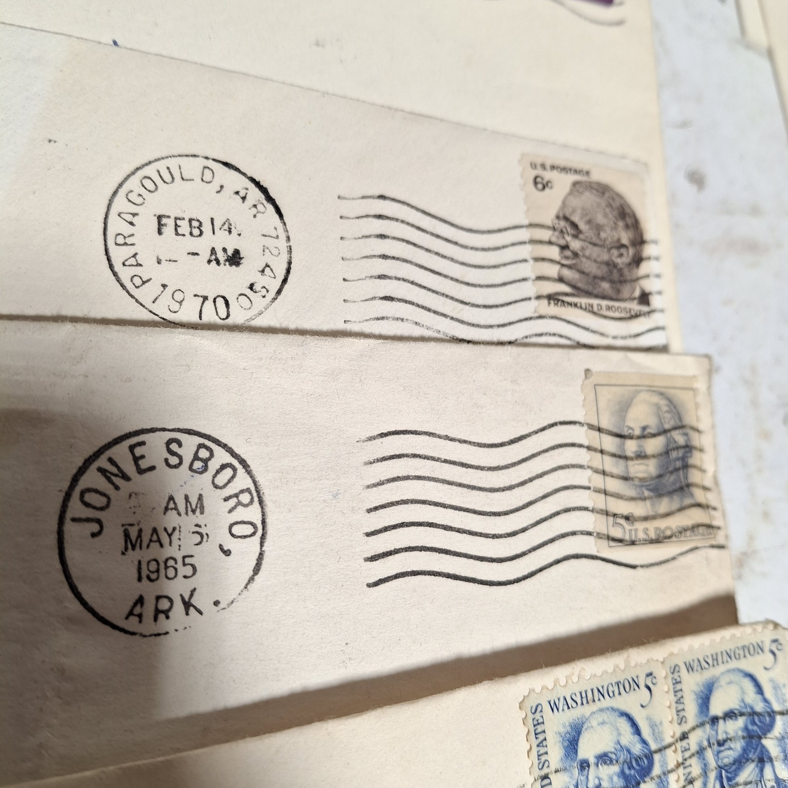 Large Lot Stamps US 5 Cent George Washington Stamp Blue Vintage Many Others