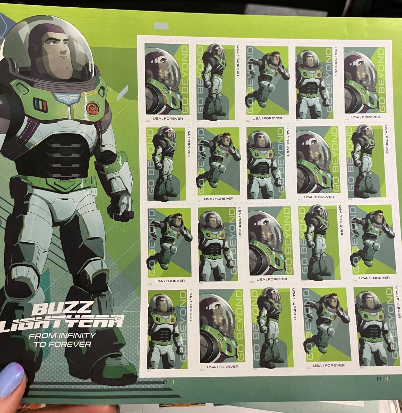 BUZZ LIGHTYEAR 20 count USA Forever stamps-NEVER USED