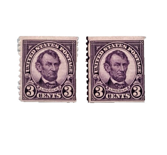 stamp 3 cent Abraham Lincoln 1925 violet color not used