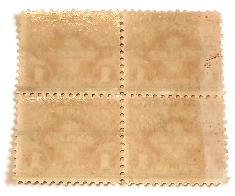 1930 $1 US Postage Due Block of 4 Stamps Rare