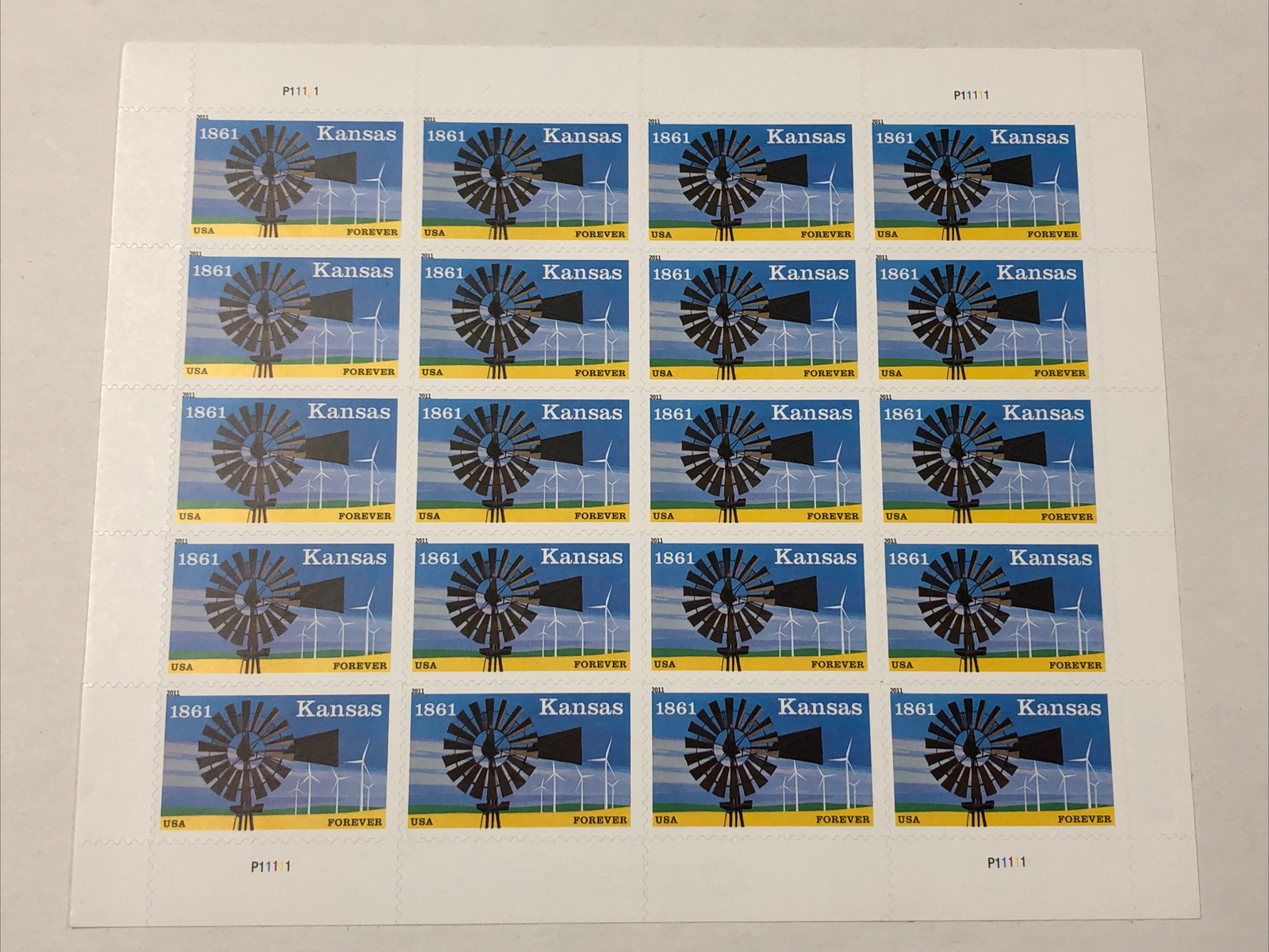 US #4493 PANE OF 20 KANSAS Forever STAMPS MNH